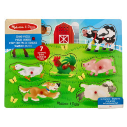 Puzzle dźwiękowe: zwierzęta na farmie Mellisa&Doug