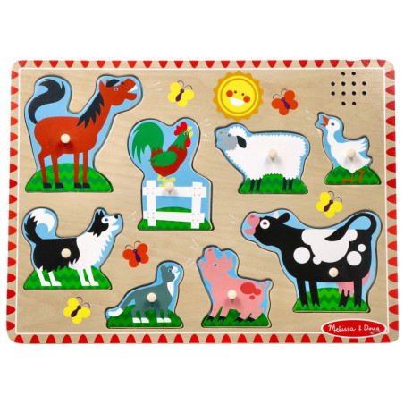 Puzzle dźwiękowe: zwierzęta z farmy Mellisa&Doug