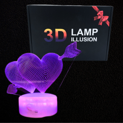 Lampka 3D serce