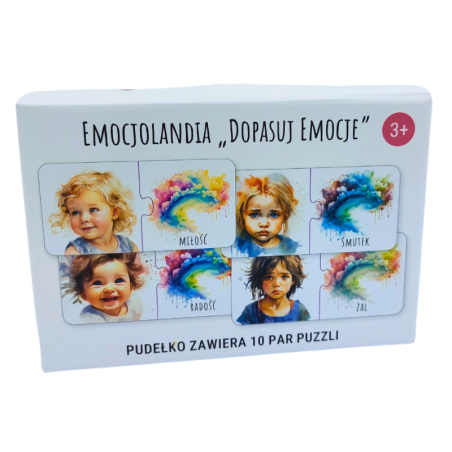 Puzzle do pary "Dopasuj Emocje" dla dzieci 3+ - Zabawka Edukacyjna