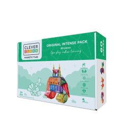 Cleverclixx - Magnetyczne Klocki Intense Pack 60 el. - Kreatywna Edukacja i Zabawka STEAM