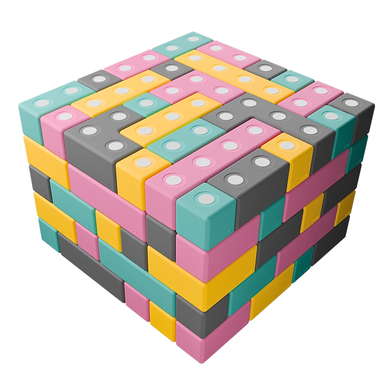 Magnetyczne klocki piankowe TUKI® BUILDER 128 – Kreatywna zabawa