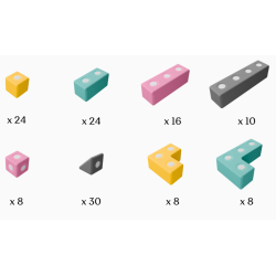 Magnetyczne klocki piankowe TUKI® BUILDER 128 – Kreatywna zabawa