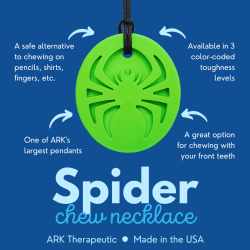 Gryzak naszyjnik Pająk – bardzo miękki, bezpieczny, granatowy