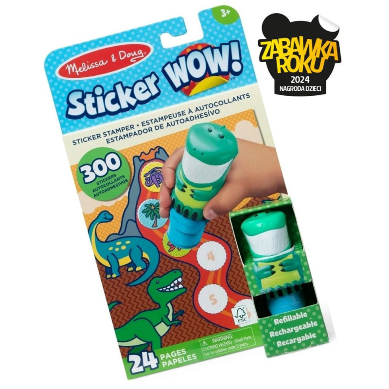 Sticker WOW! Stempelek z dinozaurami – kreatywna zabawa