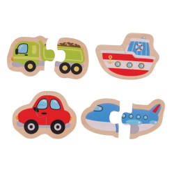 Drewniane Puzzle Transport – Nauka i Zabawa dla Malucha
