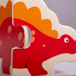Dwuelementowe Puzzle Dinozaury – Nauka i Zabawa | 12M+
