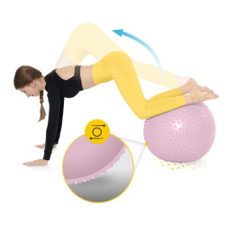 Piłka rehabilitacyjna sensoryczna 65 cm z wypustkami – masaż, rehabilitacja