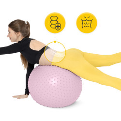 Piłka rehabilitacyjna sensoryczna 65 cm z wypustkami – masaż, rehabilitacja