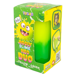Jiggly Slime Neo Duo żółto-zielony – masa sensoryczna 430 g