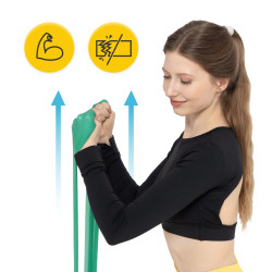 Taśma rehabilitacyjna FLAT BAND zielona 5-8 kg na metry
