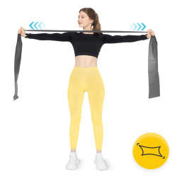 Taśma rehabilitacyjna czarna 30 m | Bardzo ciężki opór 12–15 kg