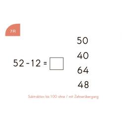 Odejmowanie do 100 – Karty edukacyjne bez ekranu
