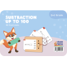 Odejmowanie do 100 – Karty edukacyjne bez ekranu