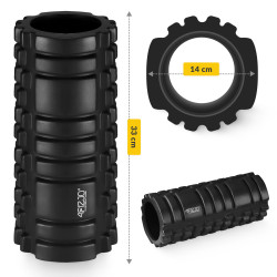 Wałek do masażu z wypustkami EVA 33 cm – twardy roller