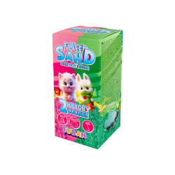 Puszysty Piasek Fluffy Sand – Zestaw Różowy i Zielony 2x70g