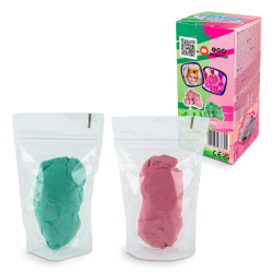 Puszysty Piasek Fluffy Sand – Zestaw Różowy i Zielony 2x70g