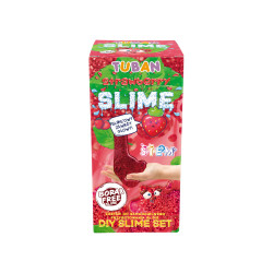 Zestaw Slime Truskawka DIY – zapachowy, sensoryczny, brokatowy