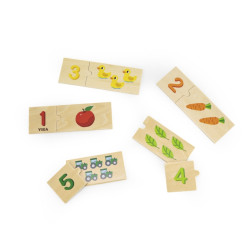 Drewniane Puzzle Dopasuj Liczby – Nauka i Zabawa Montessori