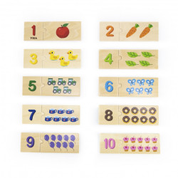 Drewniane Puzzle Dopasuj Liczby – Nauka i Zabawa Montessori