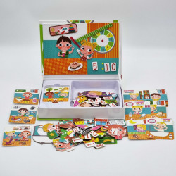 Magnetyczne Puzzle Drewniane TOOKY TOY – Kreatywna Nauka