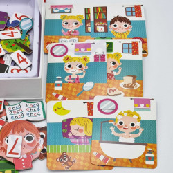 Magnetyczne Puzzle Drewniane TOOKY TOY – Kreatywna Nauka