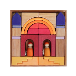 Kolorowe klocki Montessori Grimm’s do terapii SI