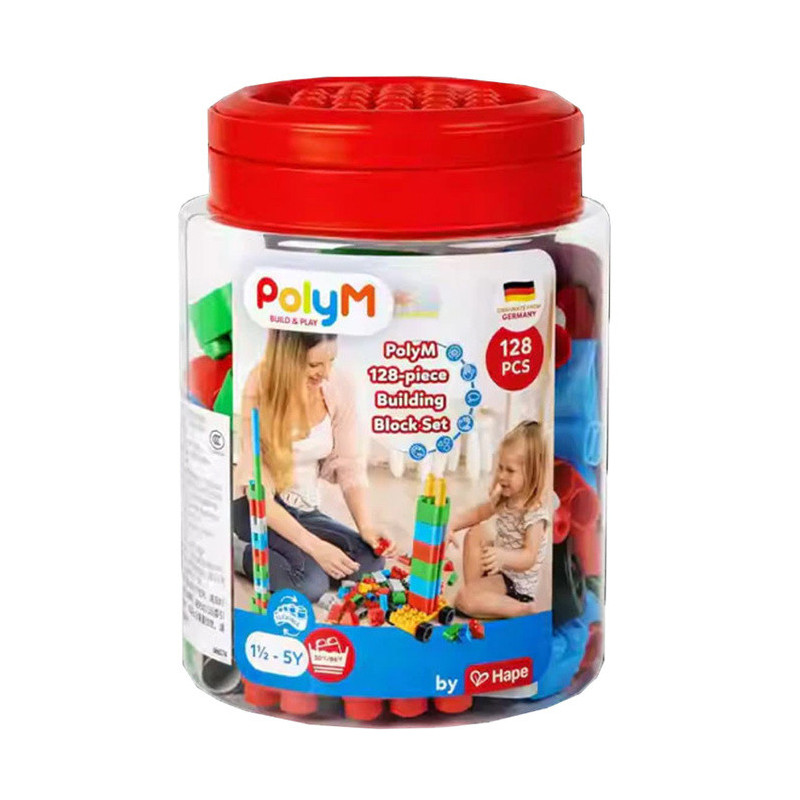 Zestaw konstrukcyjny PolyM 128 el. – zabawa i rozwój 18m+