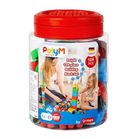 Zestaw konstrukcyjny PolyM 128 el. – zabawa i rozwój 18m+ Zestaw konstrukcyjny PolyM 128 el. – zabawa i rozwój 18m+