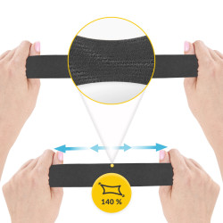 Taśma kinezjologiczna czarna 5 cm x 5 m – do tapingu