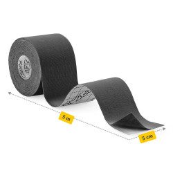 Taśma kinezjologiczna czarna 5 cm x 5 m – do tapingu
