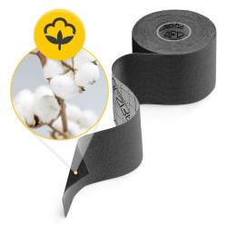 Taśma kinezjologiczna czarna 5 cm x 5 m – do tapingu