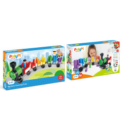 Tęczowy pociąg do liczenia – klocki edukacyjne 2+
