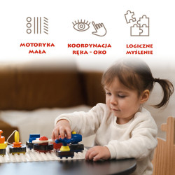 Tablica manipulacyjna 12m+ z kostką – rozwój SI i motoryki