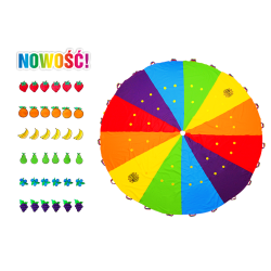 Chusta Edukacyjna 3m + 36 Owoców – Nauka przez Zabawę
