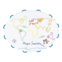 Kreatywna Mapa Świata do Malowania – Edukacyjna Mata SI