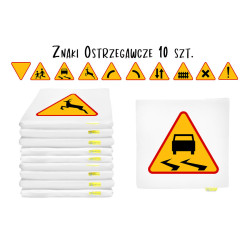 Poduszki sensoryczne znaki ostrzegawcze - zestaw 10 szt.