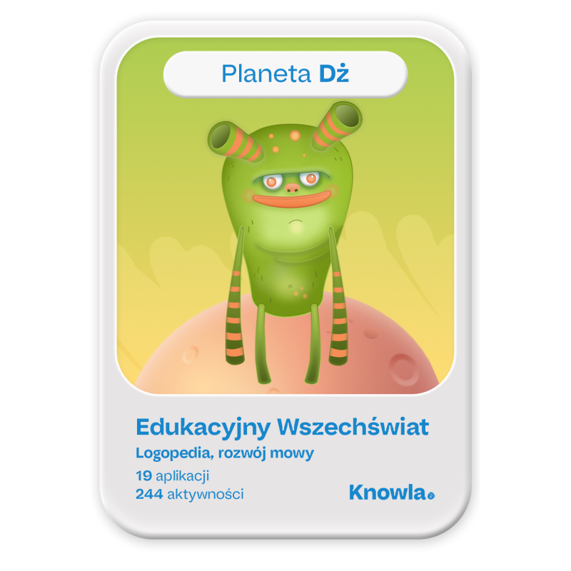 Planeta Dż – Interaktywna terapia mowy dla dzieci 3–9 lat