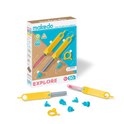 Zestaw Makedo Explore 50 el - Kreatywna zabawa z kartonem