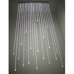 Kurtyna światłowodowa 20pkt 2m LED - zimny biały