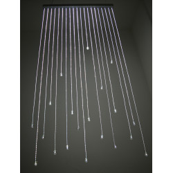 Kurtyna światłowodowa 20pkt 2m LED - zimny biały