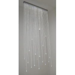 Kurtyna światłowodowa 20pkt 2m LED - zimny biały