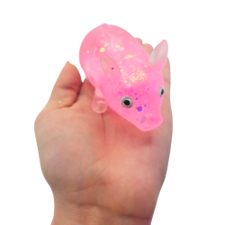 Gniotek świnka antystresowa różowa żelowa 10 cm