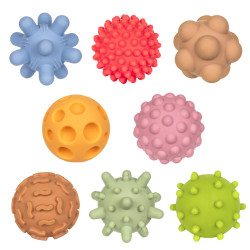 Piłeczki sensoryczne pastelowe bez dziurki 8 sztuk