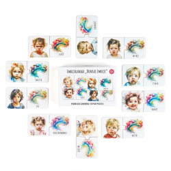 Puzzle do pary "Dopasuj Emocje" dla dzieci 3+ - Zabawka Edukacyjna