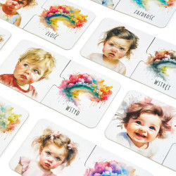 Puzzle do pary "Dopasuj Emocje" dla dzieci 3+ - Zabawka Edukacyjna