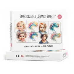 Puzzle do pary "Dopasuj Emocje" dla dzieci 3+ - Zabawka Edukacyjna