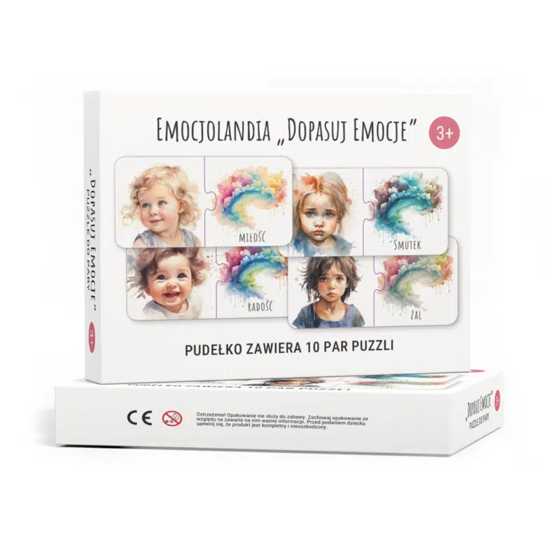 Puzzle do pary "Dopasuj Emocje" dla dzieci 3+ - Zabawka Edukacyjna