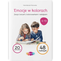 Zeszyt ćwiczeń z kolorowankami i naklejkami dla dzieci - Emocje w Kolorach