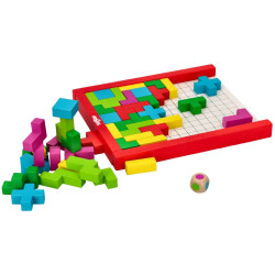 Tetris układanka puzzle drewniana - rozwój i zabawa SI